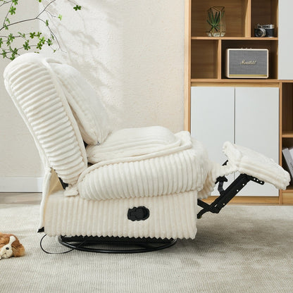 Divano reclinabile versatile in velluto a coste per relax e comfort