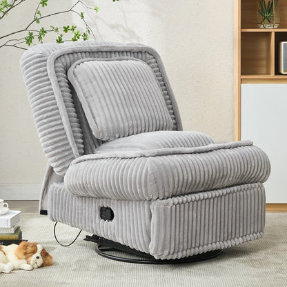 Divano reclinabile versatile in velluto a coste per relax e comfort