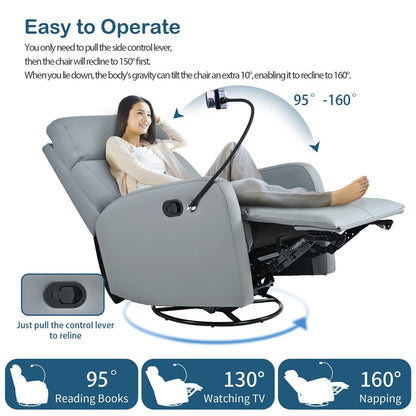 Poltrona reclinabile girevole versatile per tutte le stanze