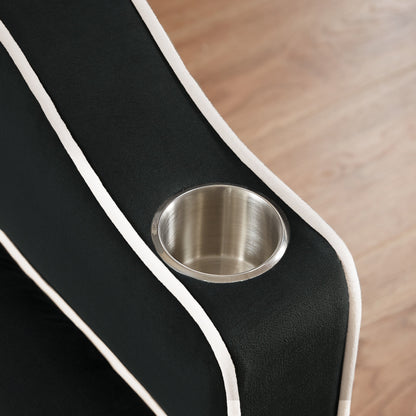 Divano letto pieghevole versatile in velluto con schienale regolabile, porta USB e supporto per telefono