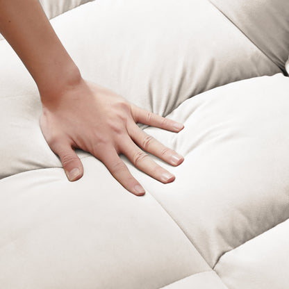 Divano letto pieghevole versatile in velluto con schienale regolabile, porta USB e supporto per telefono