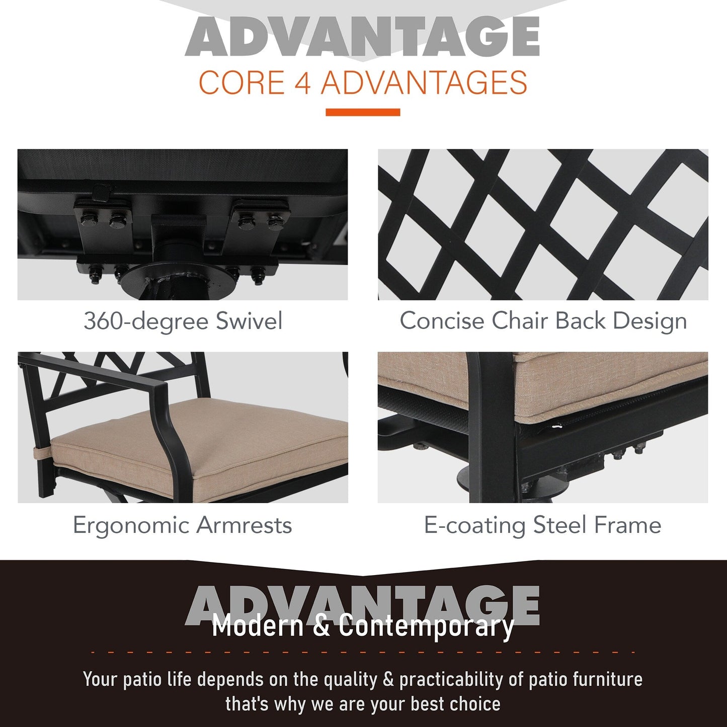 Set da pranzo per esterni Viewmont da 5 pezzi di Havenside Home