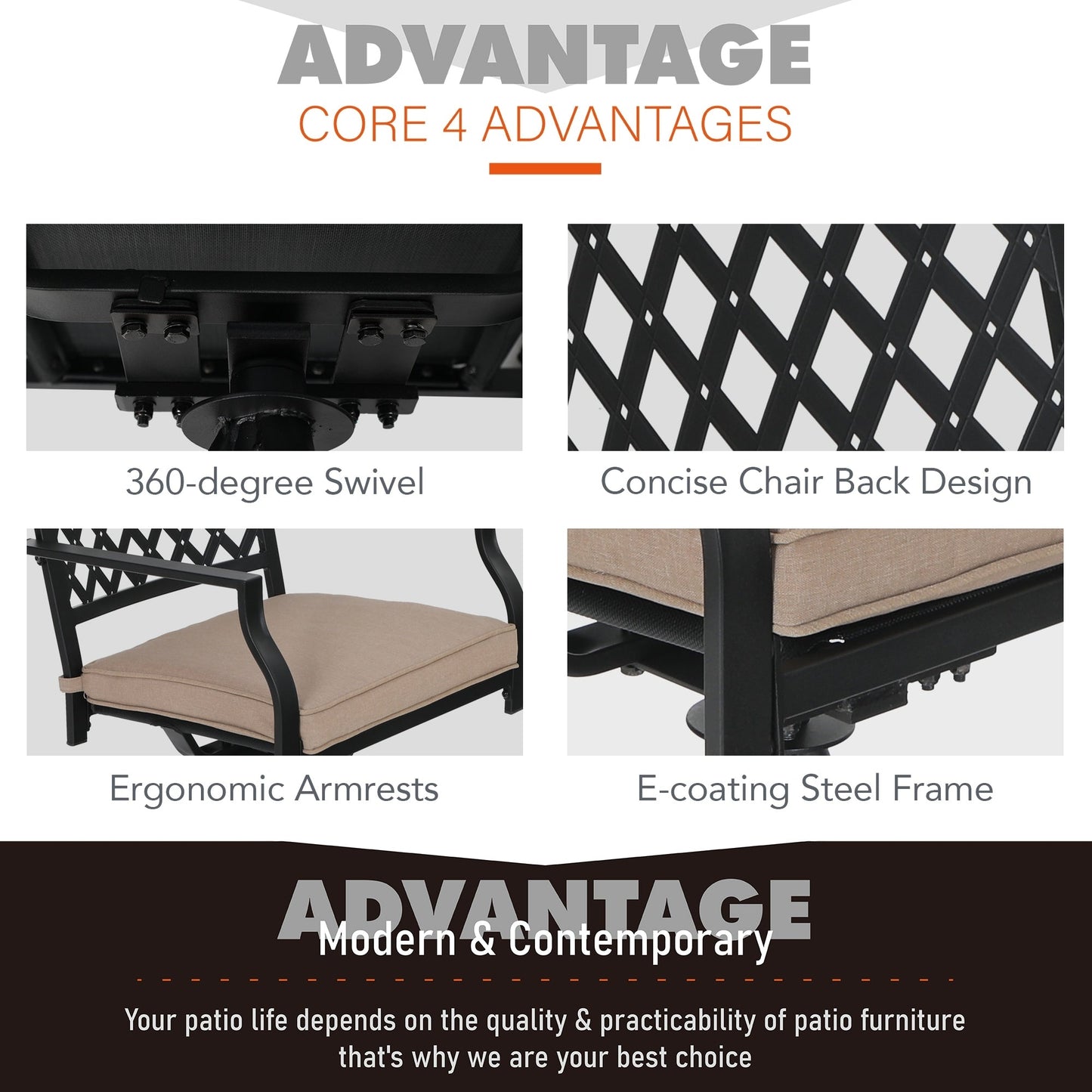 Set da pranzo per esterni Viewmont da 5 pezzi di Havenside Home