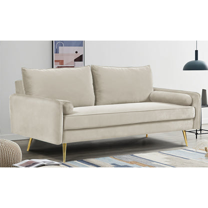 Divano Villeda 70''W in poliestere con braccioli quadrati