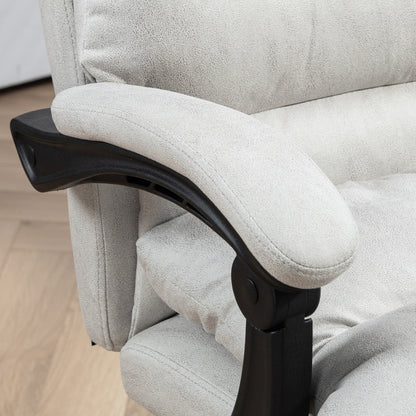 Poltrona da ufficio reclinabile con massaggio, riscaldata e vibrazione in microfibra Vinsetto