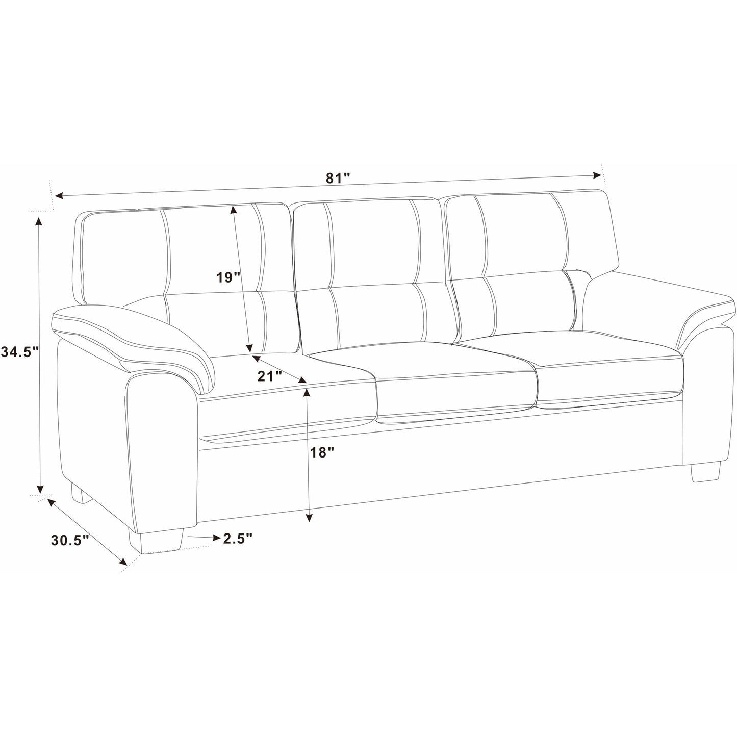 Divano a tre posti in pelle marrone vintage
