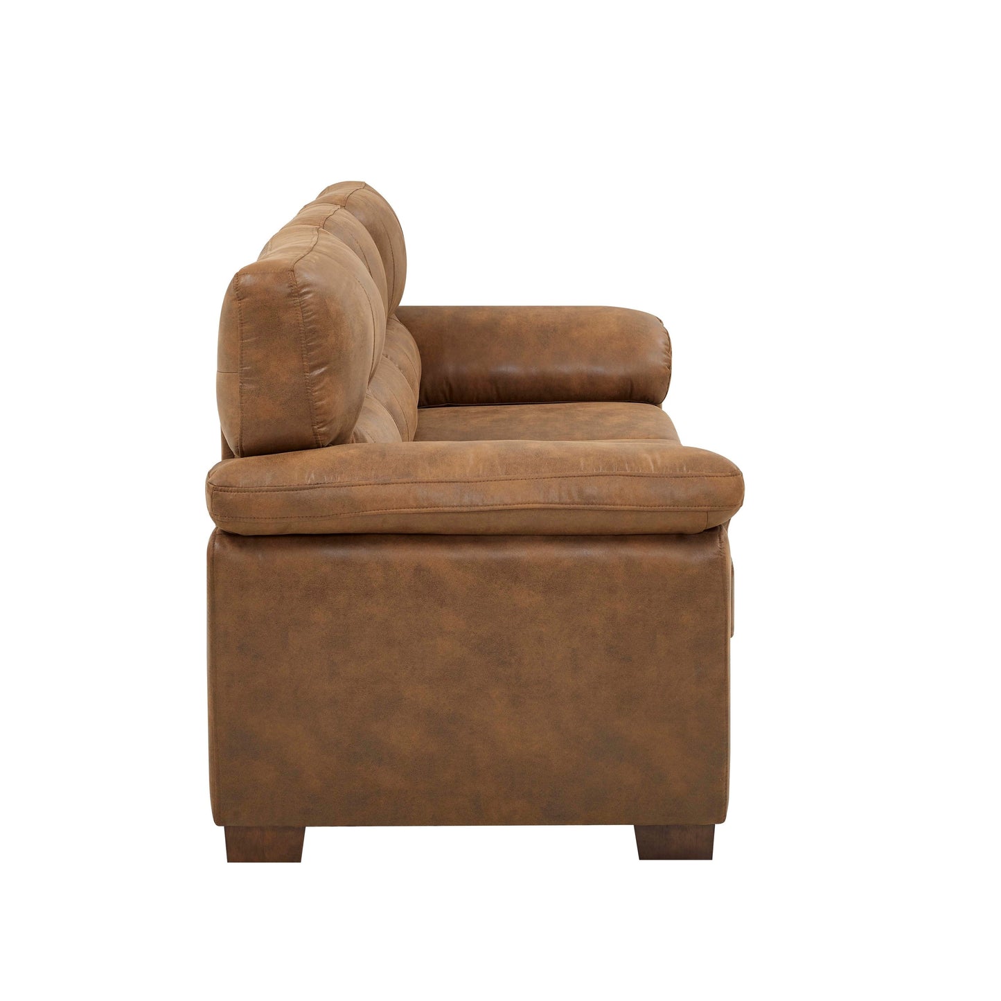 Divano a tre posti in pelle marrone vintage