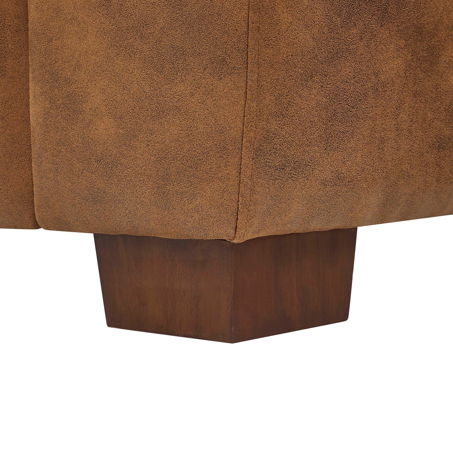 Divano a tre posti in pelle marrone vintage