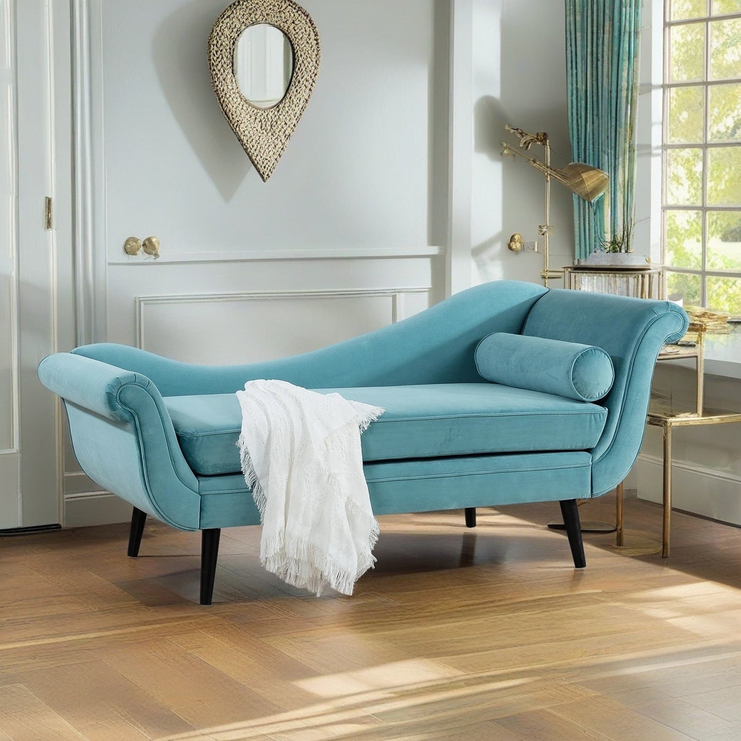 Chaise longue vintage con braccioli a spirale di Christopher Knight Home