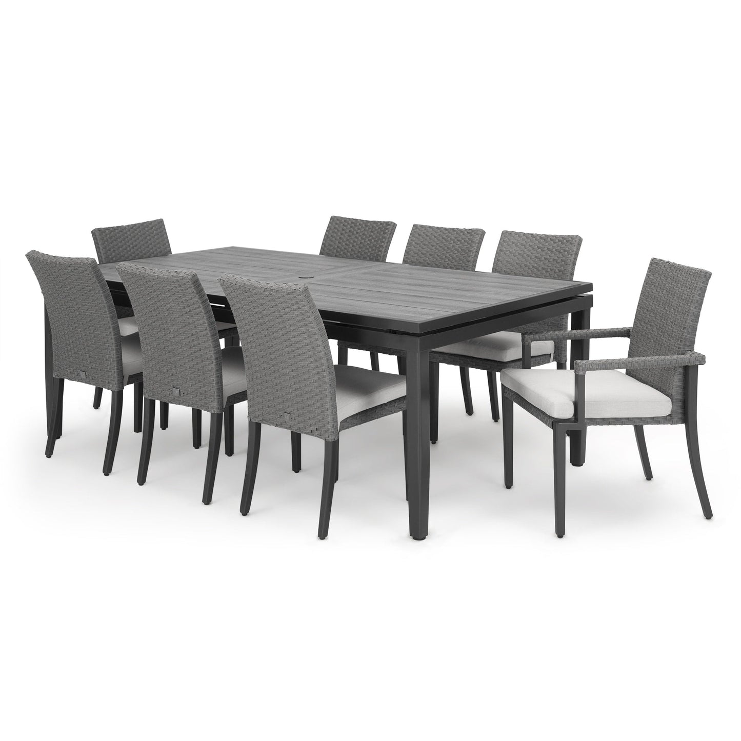 Set da pranzo per esterni Vistano Sunbrella da 9 pezzi - Grigio