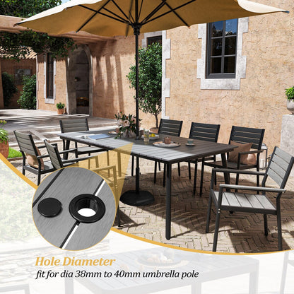 Set da pranzo per esterni VredHom da 9 pezzi con sedie impilabili - Set da 9