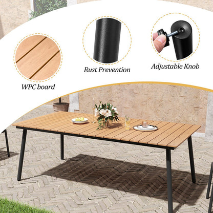 Set da pranzo per esterni VredHom da 9 pezzi con sedie impilabili - Set da 9