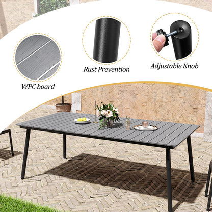 Set da pranzo per esterni VredHom da 9 pezzi con sedie impilabili - Set da 9