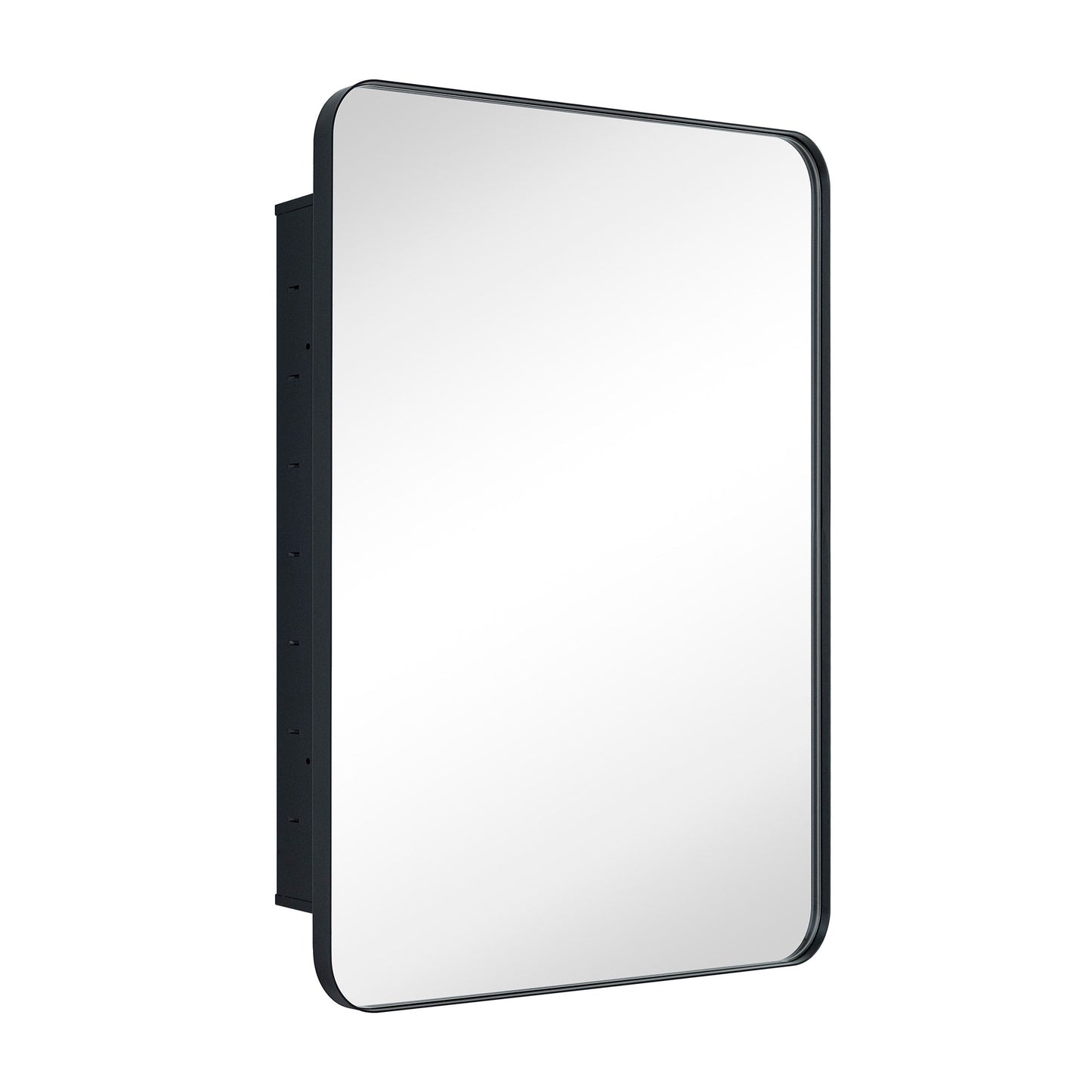 Mobiletto porta medicinali con cornice incassata TEHOME WH, specchio e ripiani regolabili