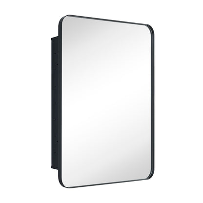 Mobiletto porta medicinali con cornice incassata TEHOME WH, specchio e ripiani regolabili