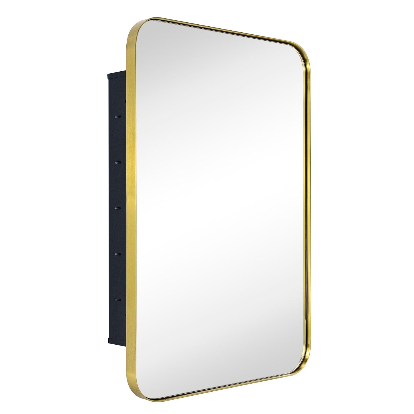 Mobiletto porta medicinali con cornice incassata TEHOME WH, specchio e ripiani regolabili