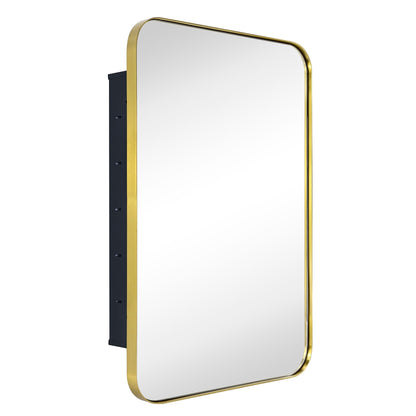 Mobiletto porta medicinali con cornice incassata TEHOME WH, specchio e ripiani regolabili