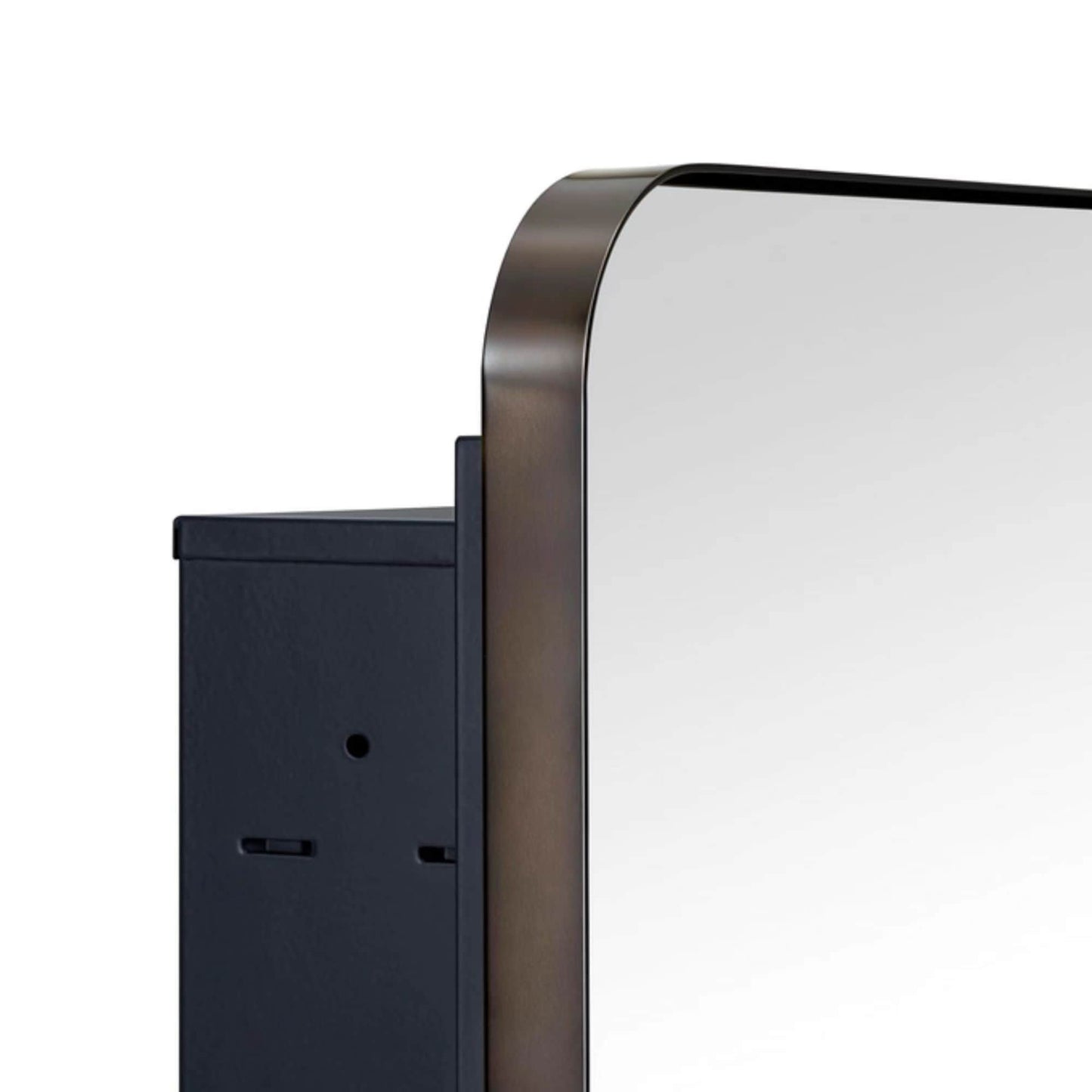 Mobiletto porta medicinali con cornice incassata TEHOME WH, specchio e ripiani regolabili