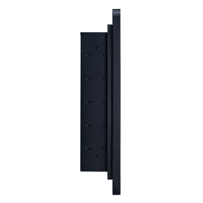 Mobiletto porta medicinali con cornice incassata TEHOME WH, specchio e ripiani regolabili