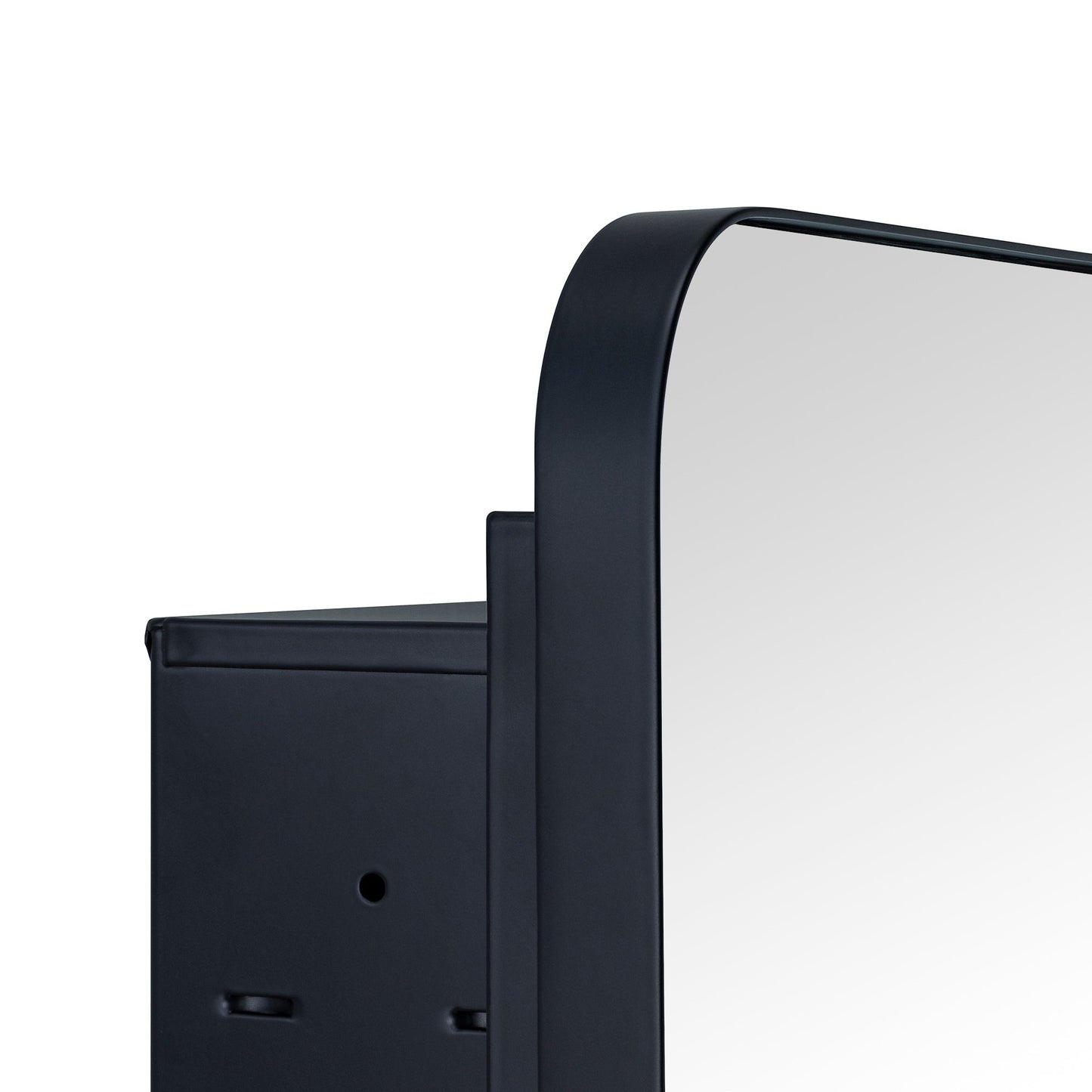 Mobiletto porta medicinali con cornice incassata TEHOME WH, specchio e ripiani regolabili