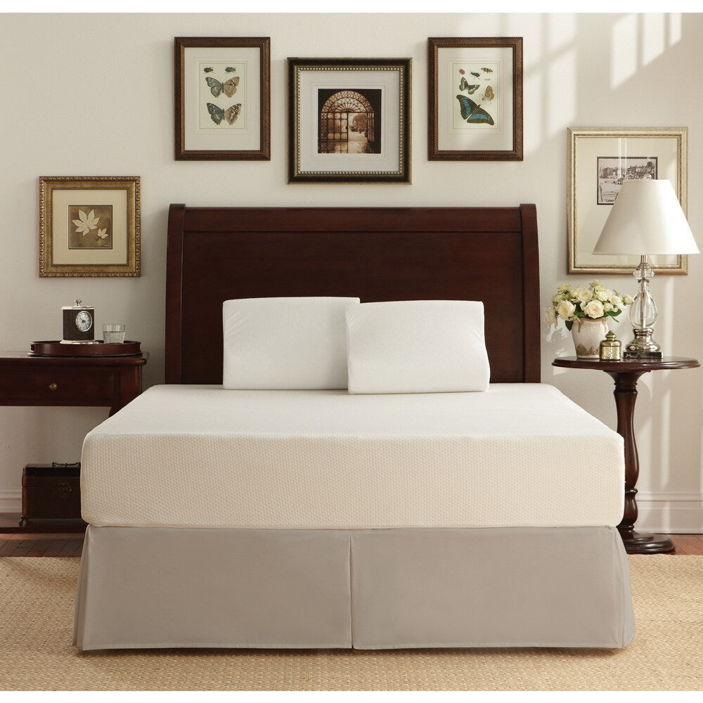 WHITE by Sarah Peyton - Materasso e cuscino king-size in memory foam con supporto tradizionale in peluche da 10 pollici