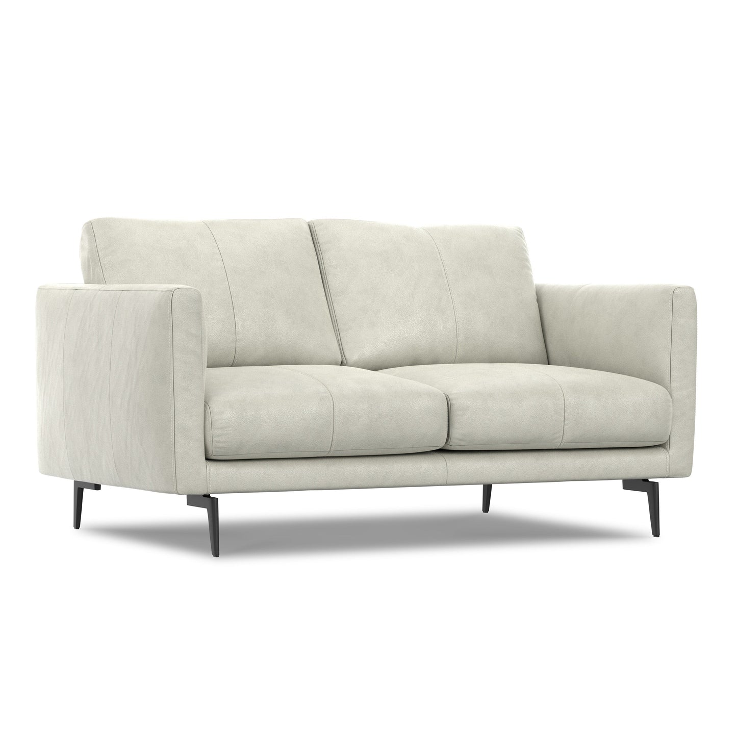 Divano a due posti in vera pelle WYNDENHALL Danbury da 60 pollici di larghezza