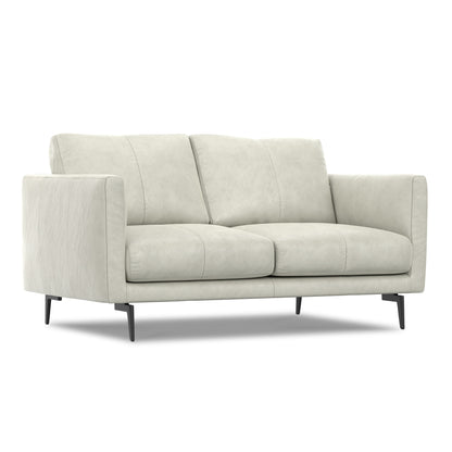 Divano a due posti in vera pelle WYNDENHALL Danbury da 60 pollici di larghezza