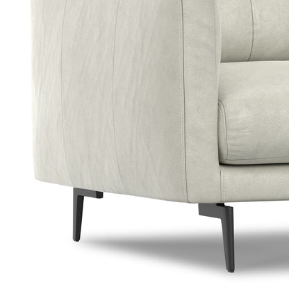 Divano a due posti in vera pelle WYNDENHALL Danbury da 60 pollici di larghezza