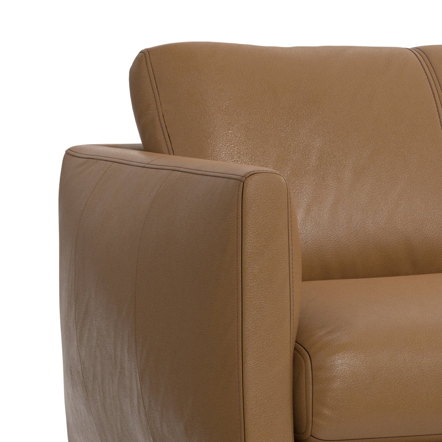 Divano moderno WYNDENHALL Danbury Mid-Century da 81 pollici in vera pelle