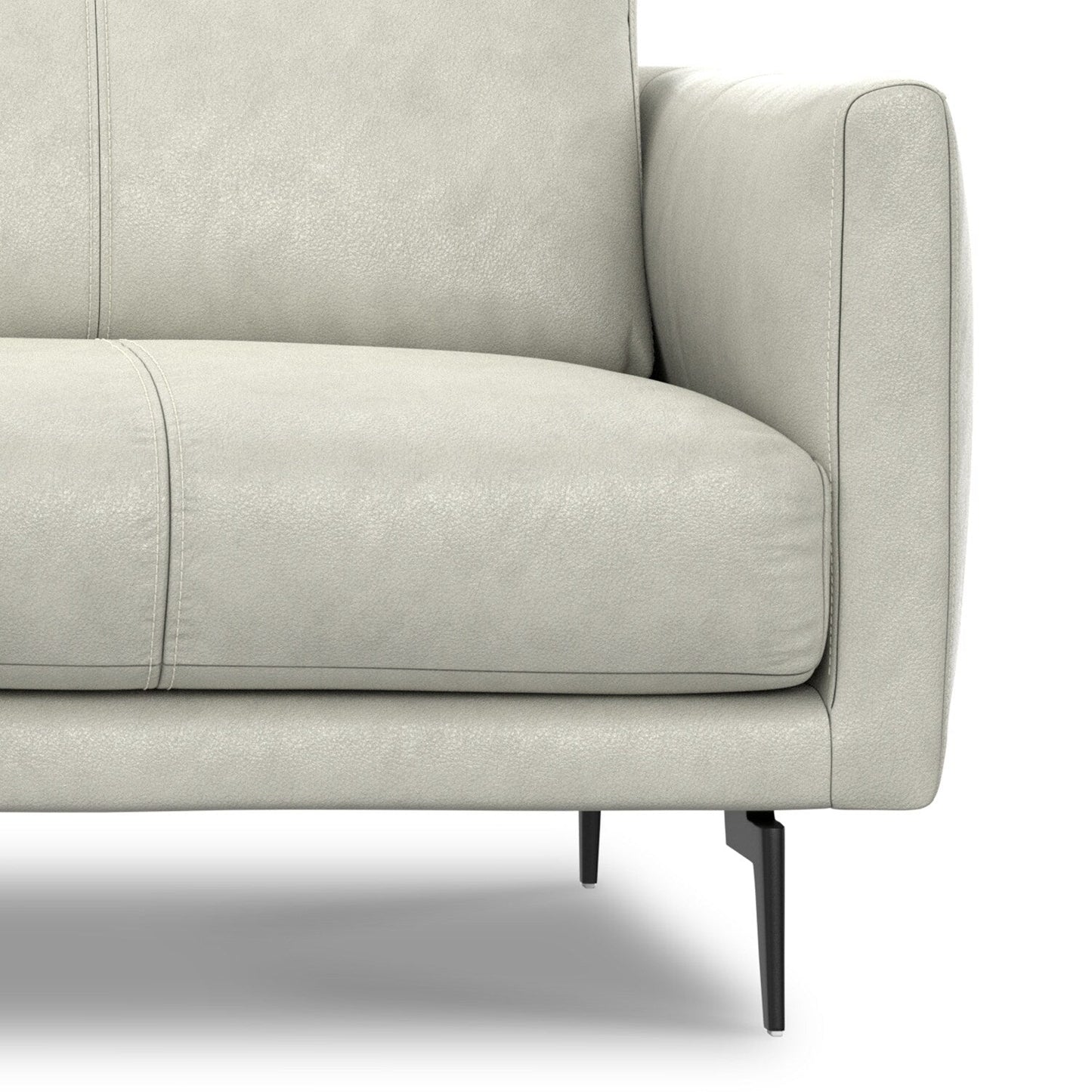 Divano moderno WYNDENHALL Danbury Mid-Century da 81 pollici in vera pelle