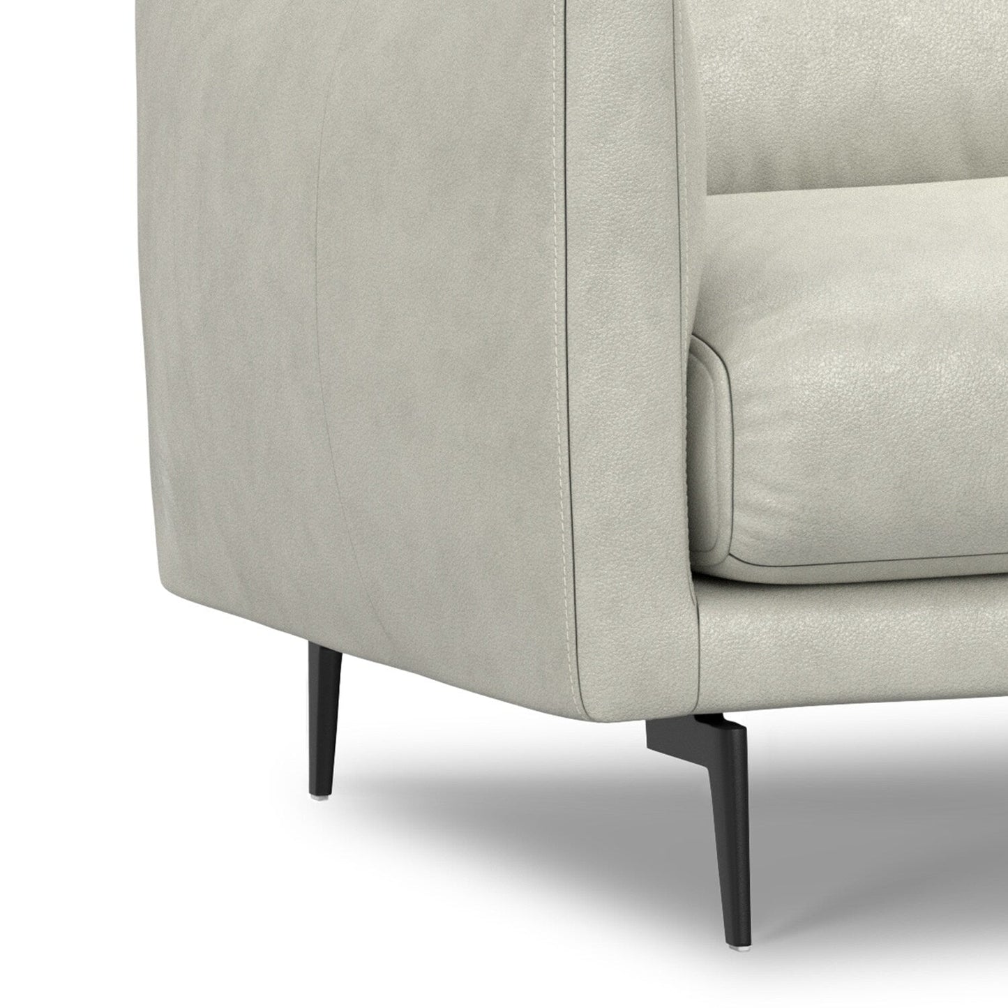 Divano moderno WYNDENHALL Danbury Mid-Century da 81 pollici in vera pelle