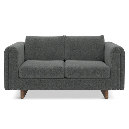 Divano a due posti contemporaneo WYNDENHALL Drayton da 61 pollici di larghezza in tessuto tecnico a trama fitta - 61 L x 38 P x 30 A