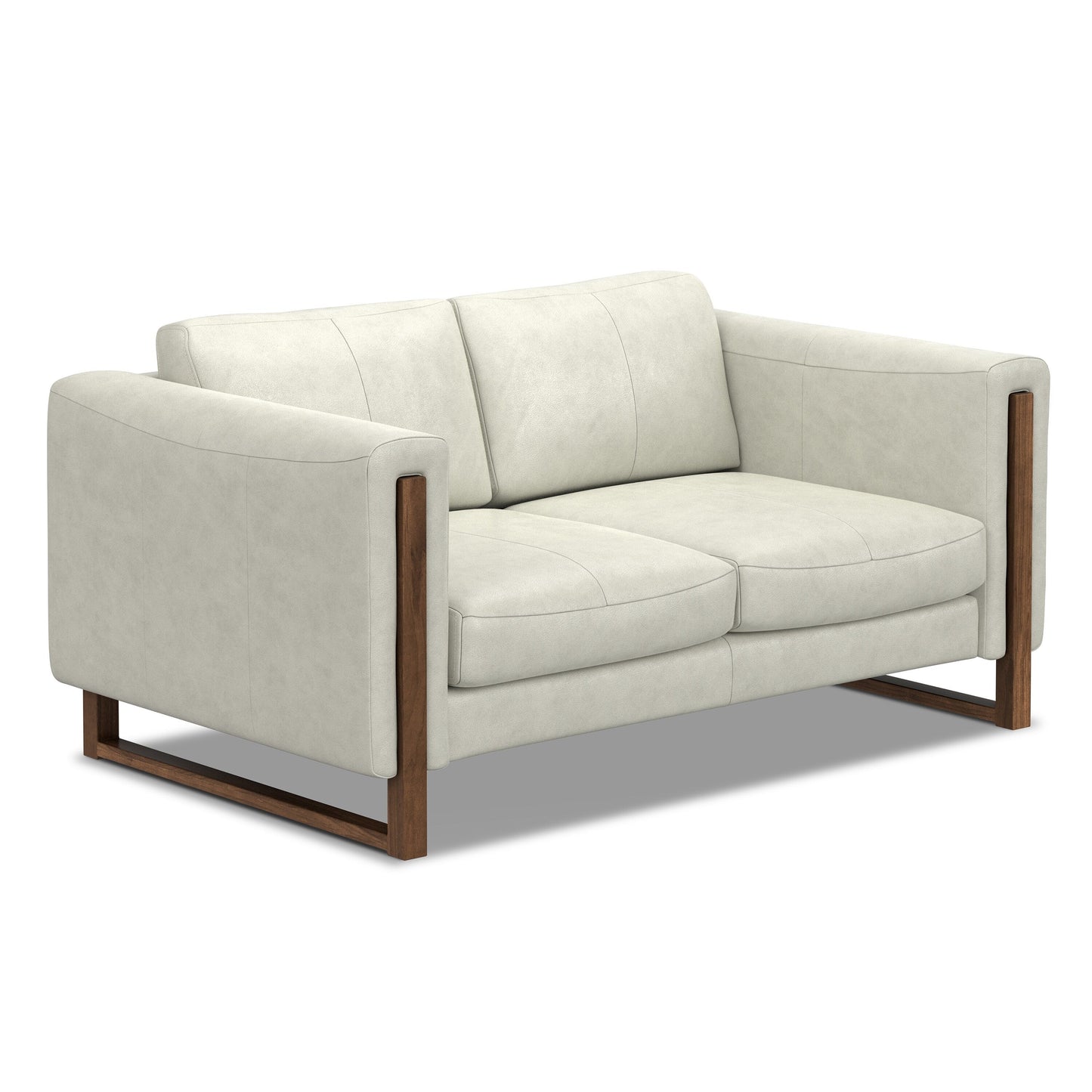 Divano moderno e contemporaneo WYNDENHALL Hillcrest da 62 pollici di larghezza in vera pelle