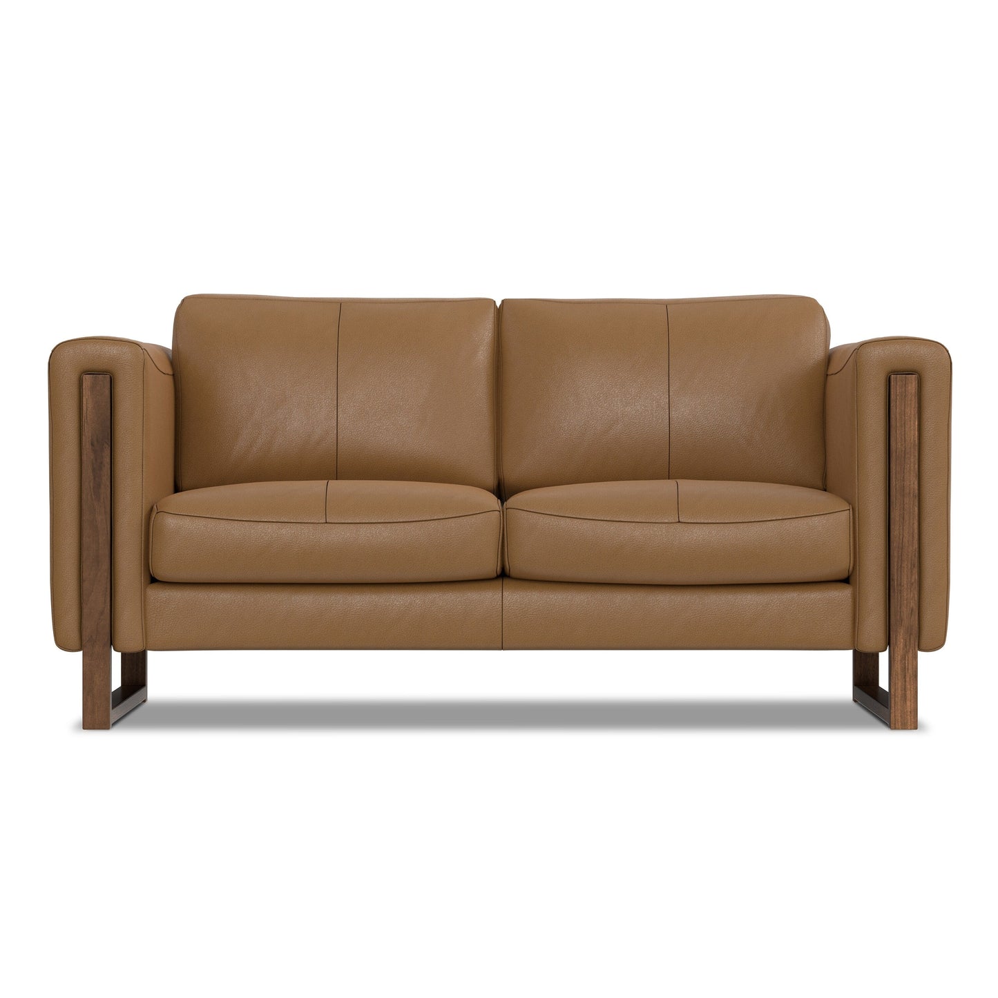 Divano moderno e contemporaneo WYNDENHALL Hillcrest da 62 pollici di larghezza in vera pelle