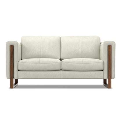 Divano moderno e contemporaneo WYNDENHALL Hillcrest da 62 pollici di larghezza in vera pelle