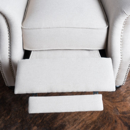 Poltrona reclinabile in tessuto con borchie trapuntate Walder di Christopher Knight Home