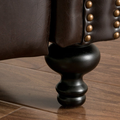 Poltrona reclinabile Waldo Button con schienale imbottito e finiture a borchie