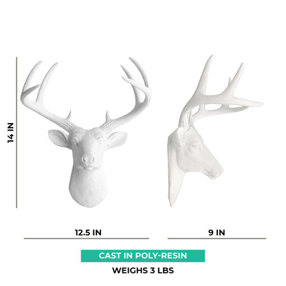 Wall Charmers Testa di cervo bianco