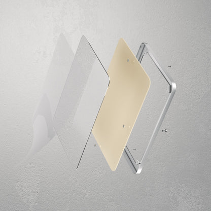 Specchio da parete, specchio da toeletta, specchio da bagno con angolo arrotondato (1 pezzo)