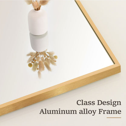 Specchio da parete per bagno rettangolare classico con cornice in metallo