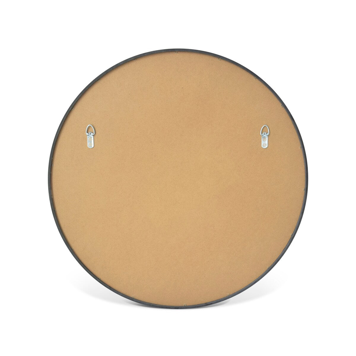 Specchio da parete rotondo classico in stile fattoria con cornice in legno