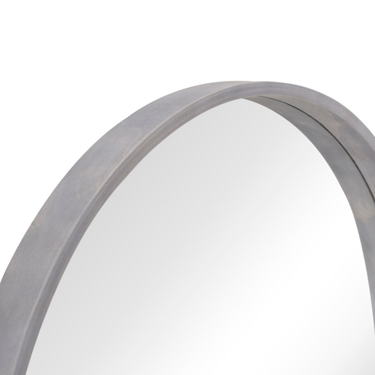 Specchio da parete rotondo classico in stile fattoria con cornice in legno