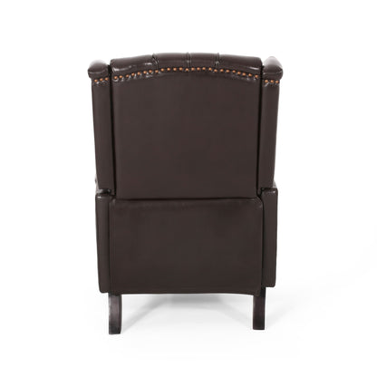 Poltrona reclinabile Walter Classic Tufted in similpelle (2 pezzi) con finiture a borchie di Christopher Knight Home