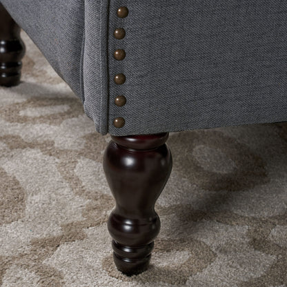 Poltrona reclinabile con schienale alto e rivestimento in tessuto Walter di Christopher Knight Home