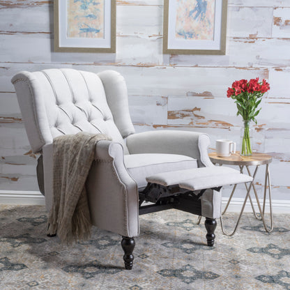 Poltrona reclinabile con schienale alto e rivestimento in tessuto Walter di Christopher Knight Home