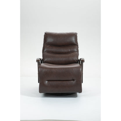 Poltrona reclinabile elettrica girevole resistente all'acqua con porta USB, braccioli in legno massello e funzione di oscillazione delicata