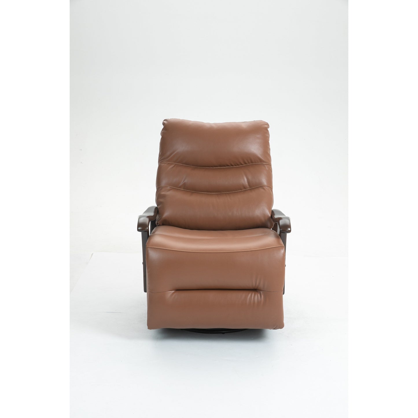 Poltrona reclinabile elettrica girevole resistente all'acqua con porta USB, braccioli in legno massello e funzione di oscillazione delicata