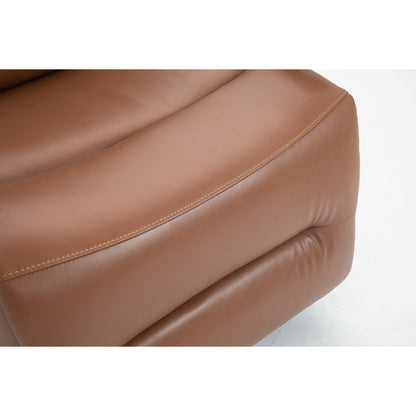 Poltrona reclinabile elettrica girevole resistente all'acqua con porta USB, braccioli in legno massello e funzione di oscillazione delicata