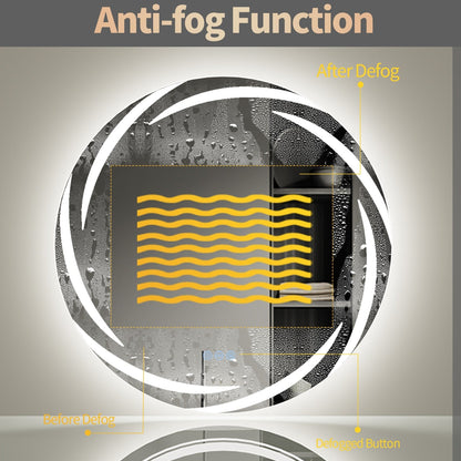 Specchio da bagno con luce LED touch impermeabile e antiappannamento, dimmerabile