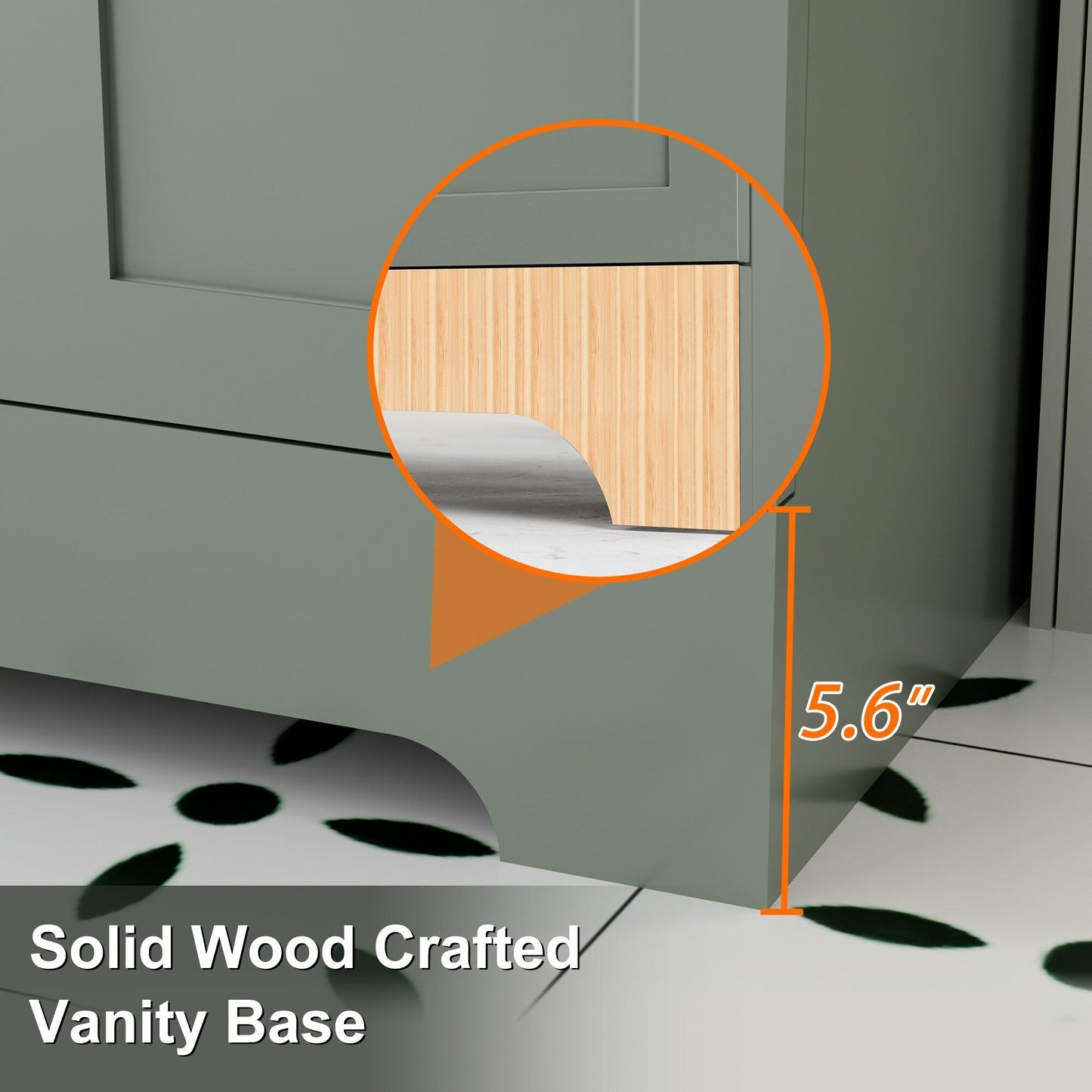 Mobile bagno Wavy Line 30/36/48 con lavabo e rubinetto